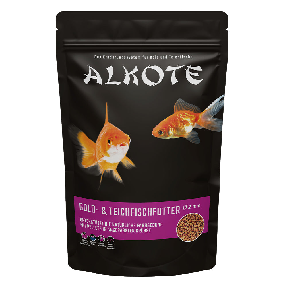 Alkote Premium Gold- und Teichfische Gold- und Teichfischfutter 2mm Verpackung 450g