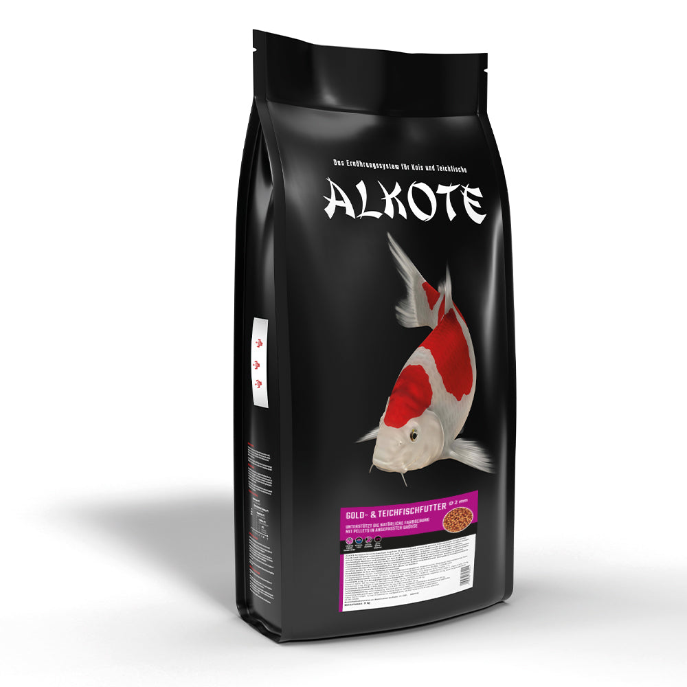 Alkote Premium Gold- und Teichfische Gold- und Teichfischfutter 2mm Verpackung 9kg