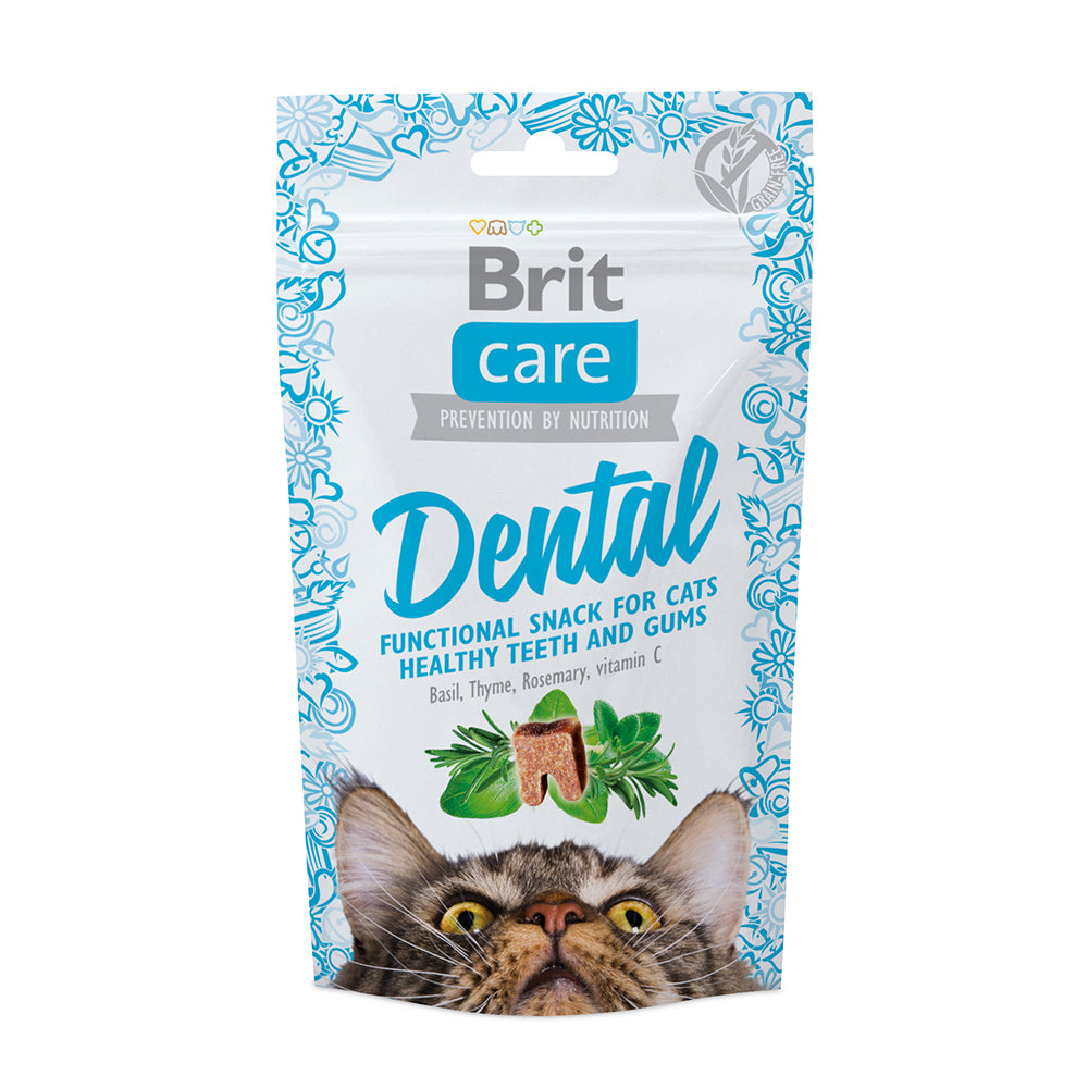 Bild vom Produkt: Brit Care Cat Premium Soft Snack für Katzen Dental Zahnpflege - Truthahn mit Sanddorn 50g