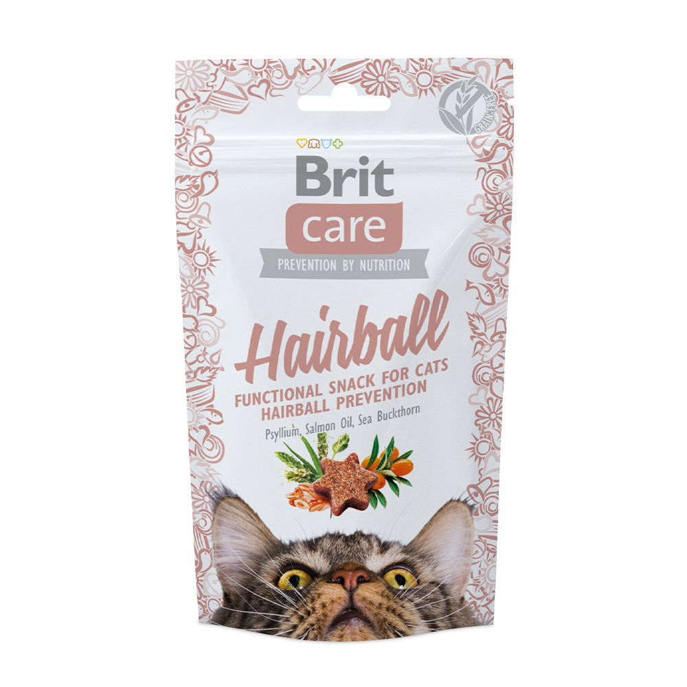 Bild vom Produkt: Brit Care Cat Premium Soft Snack für Katzen Hairball - Ente mit Sanddorn und Flohsamen 50g