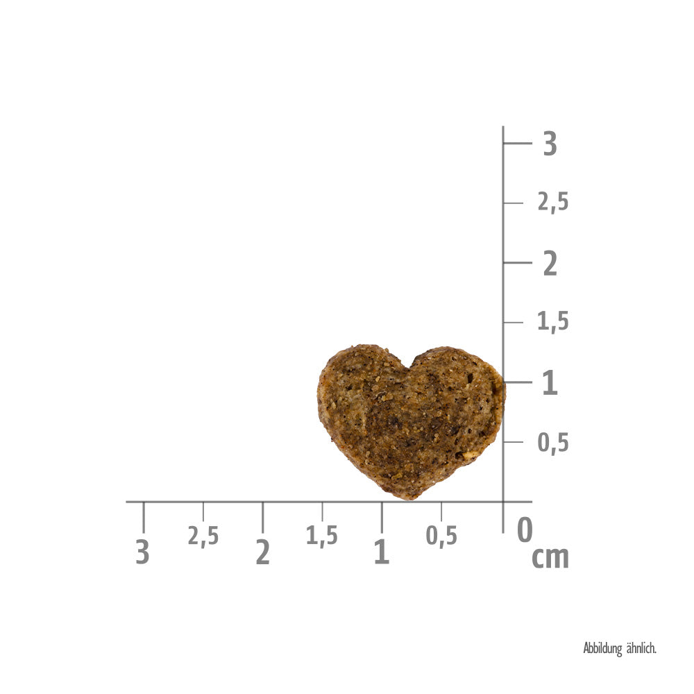 Bild von der Größe vom Snack des Produktes: Brit Care Cat Premium Crunchy Snack für Katzen Insect - Insekt mit Kokos und Hagebutte - Hypoallergen