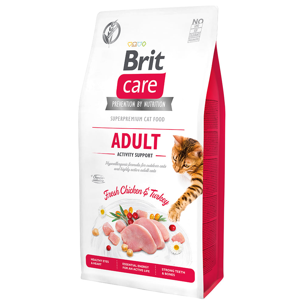 Bild vom Produkt: Brit Care Cat Premium Trockenfutter für aktive adulte Katzen Activity Support - Fresh Chicken & Turkey Huhn und Truthahn 7kg