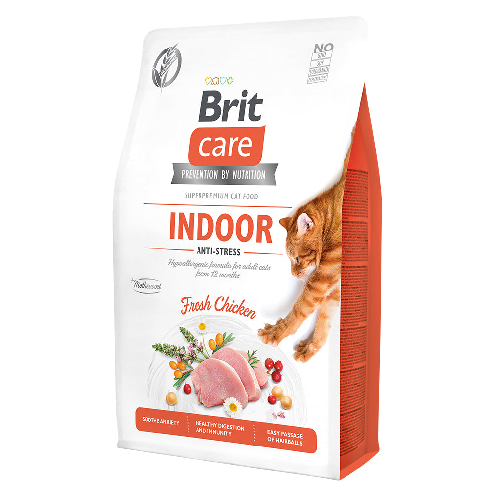 Bild vom Produkt: Brit Care Cat Premium Trockenfutter Monoprotein für adulte Katzen Indoor Anti-Stress - Fresh Chicken Huhn 2kg