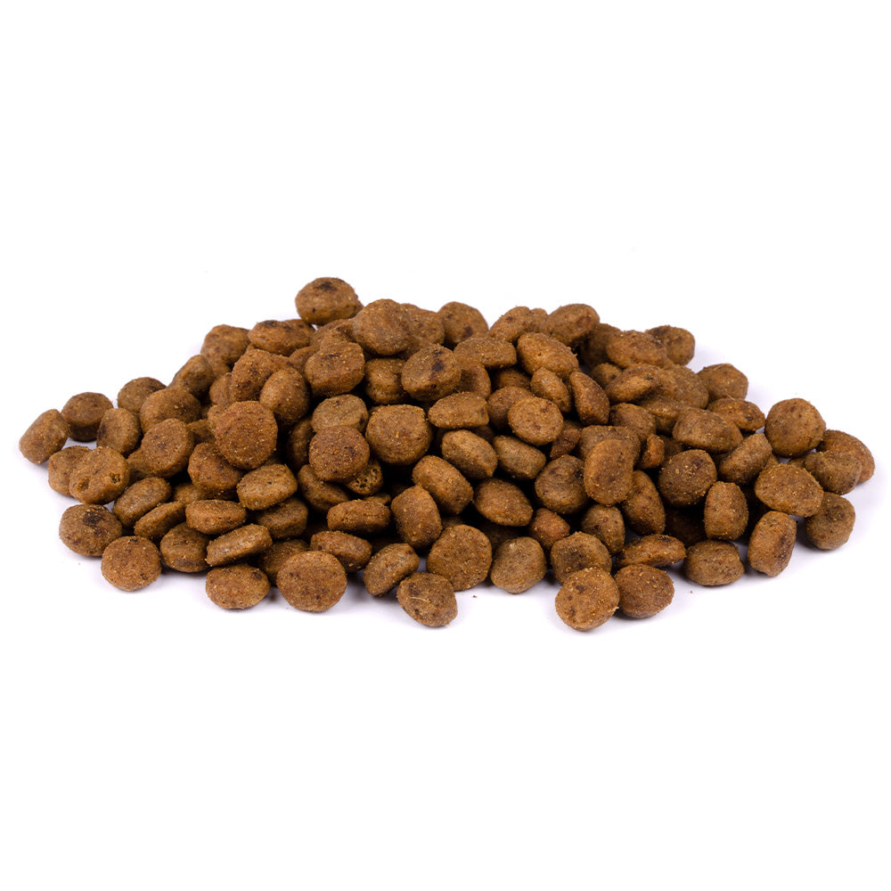 Bild von mehreren Kroketten des Produktes: Brit Care Cat Premium Trockenfutter Monoprotein für sterilisierte kastrierte Katzen Sterilized Immunity Support Immunität - Fresh Pork Schwein