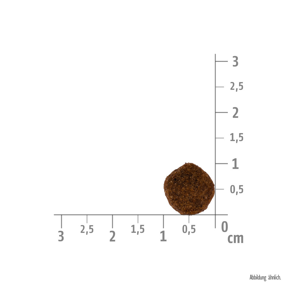 Bild von der Größe der Krokette des Produktes: Brit Care Cat Premium Trockenfutter Monoprotein für sterilisierte kastrierte Katzen Sterilized Sensitive - Fresh Rabbit Kaninchen