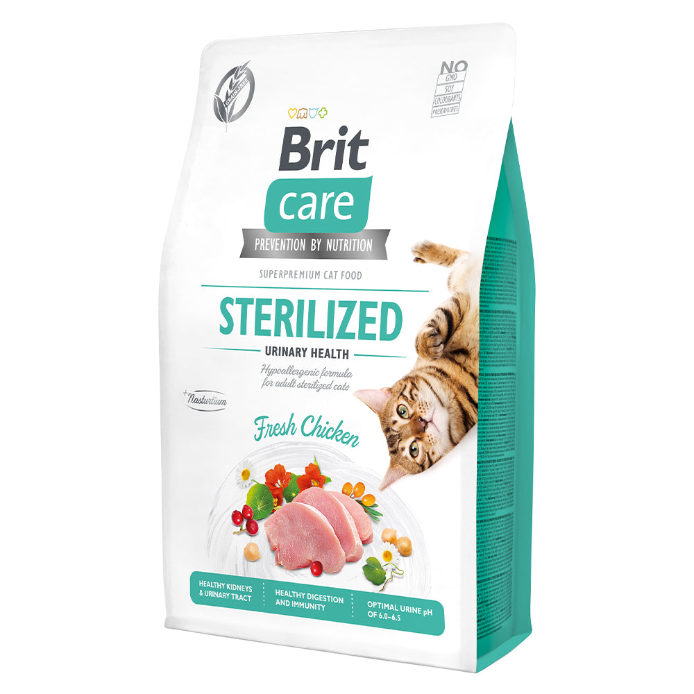 Bild vom Produkt: Brit Care Cat Premium Trockenfutter Monoprotein für sterilisierte kastrierte Katzen Sterilized Urinary Health Harntrakt - Fresh Chicken Huhn 2kg