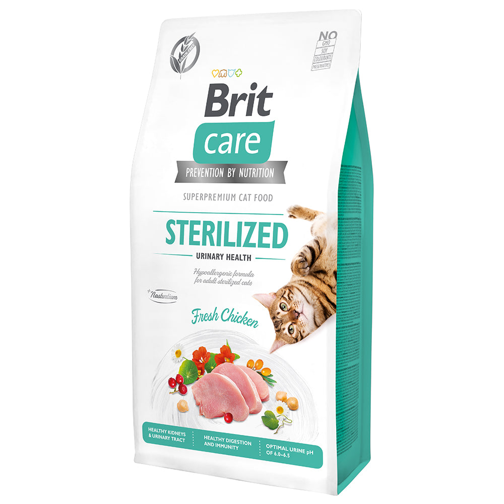 Bild vom Produkt: Brit Care Cat Premium Trockenfutter Monoprotein für sterilisierte kastrierte Katzen Sterilized Urinary Health Harntrakt - Fresh Chicken Huhn 7kg