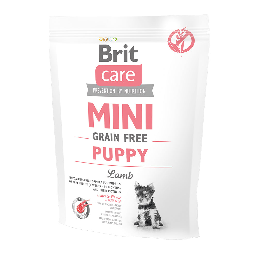 Bild vom Produkt: Brit Care Dog Mini Premium Trockenfutter für Welpen Puppy kleiner Rassen - Lamb Lamm 400g