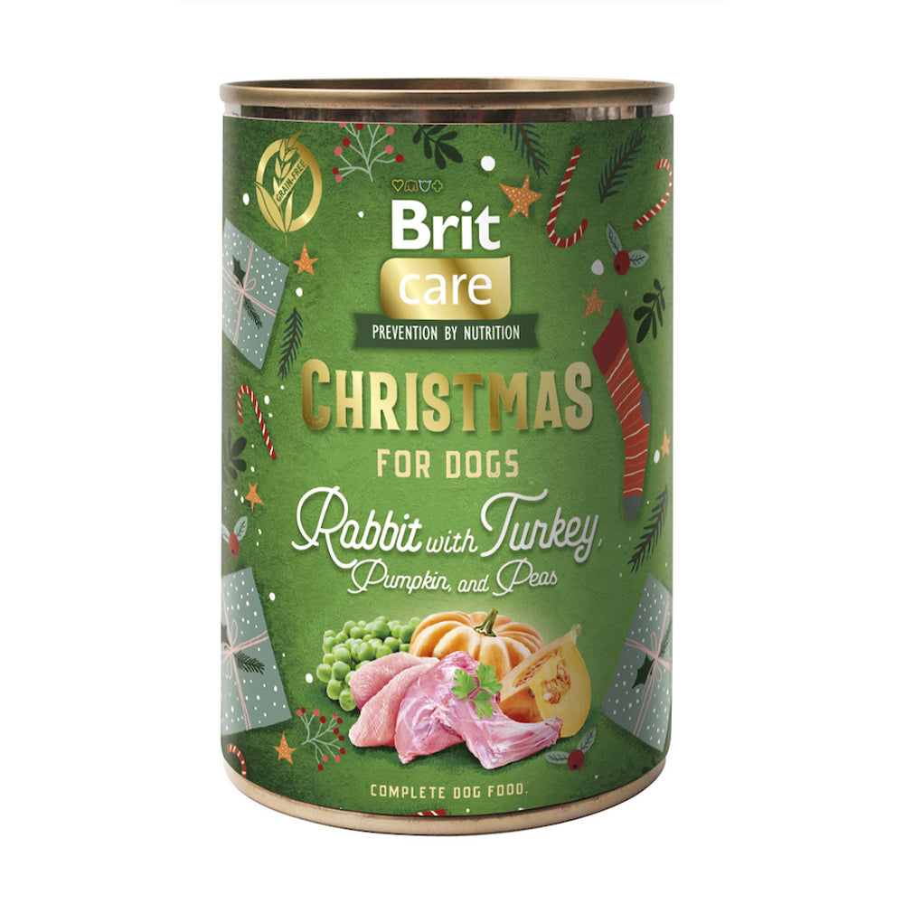 Bild vom Produkt: Brit Premium Nassfutter Monoprotein Christmas Edition Limited XMAS für adulte Hunde - Rabbit with Turkey Kaninchen mit Truthahn 400g