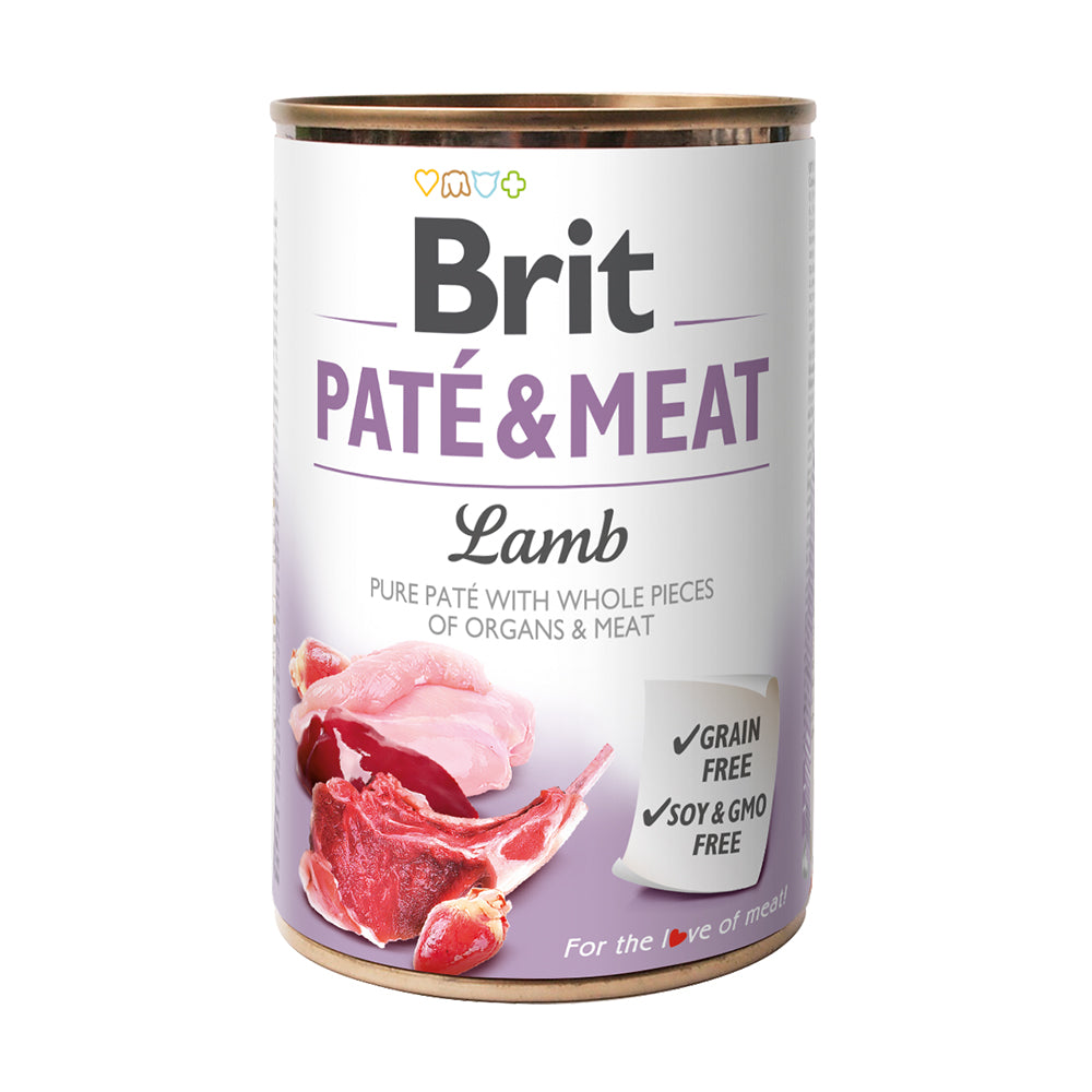Bild vom Produkt: Brit Premium Nassfutter Paté & Meat für adulte Hunde - Lamb Lamm 400g