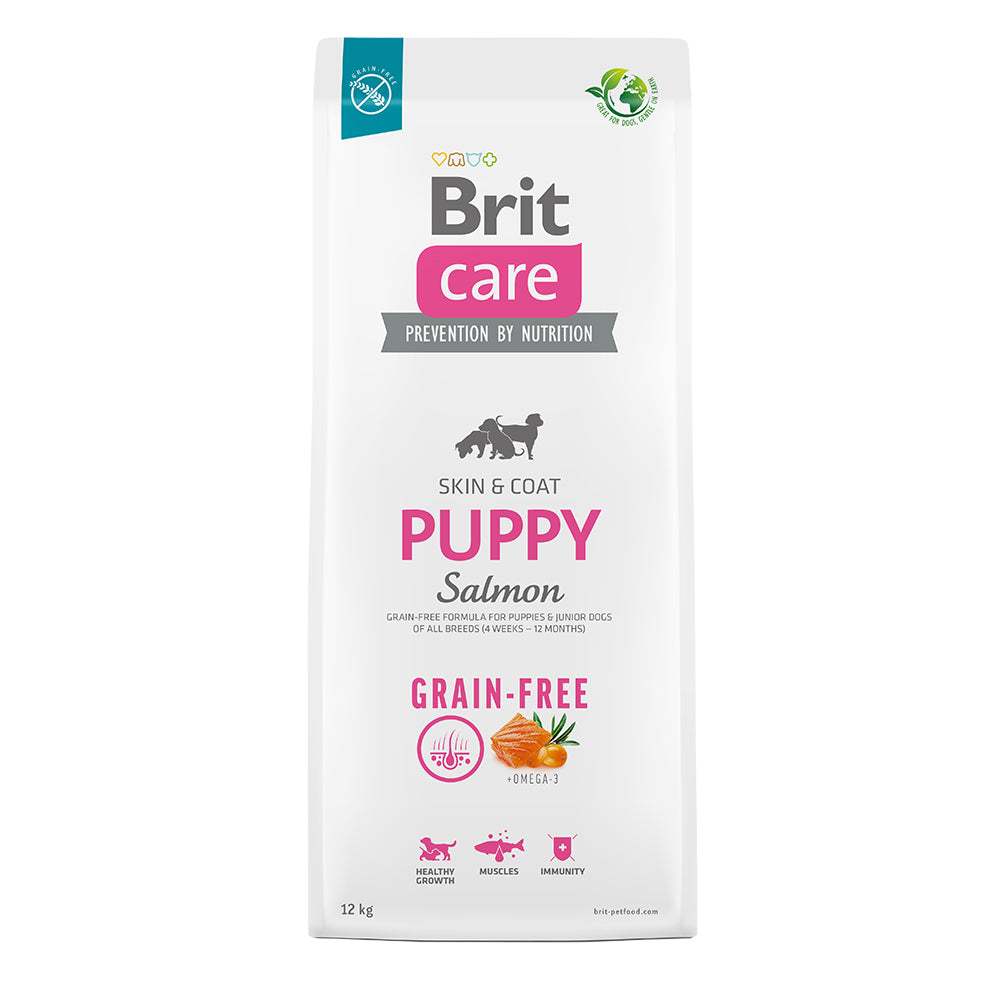 Bild vom Produkt: Brit Care Dog Premium Trockenfutter Grain Free Getreidefrei für Welpen und Junghunde Puppy - Salmon Lachs 12kg