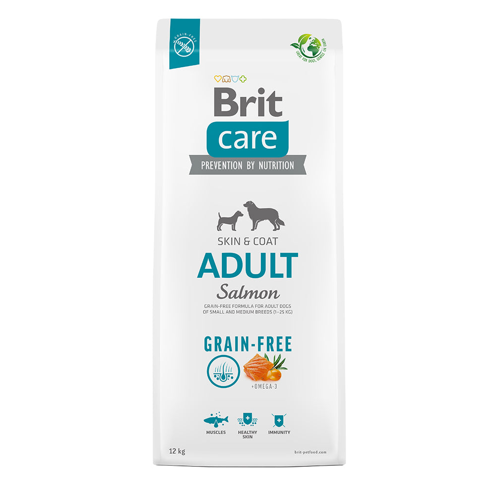 Bild vom Produkt: Brit Care Dog Premium Trockenfutter Grain Free Getreidefrei für adulte Hunde - Salmon Lachs 12kg