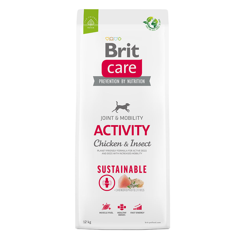 Bild vom Produkt: Brit Care Dog Premium Trockenfutter Sustainable für adulte aktive Hunde Activity - Chicken Insect Huhn und Insekt 12kg
