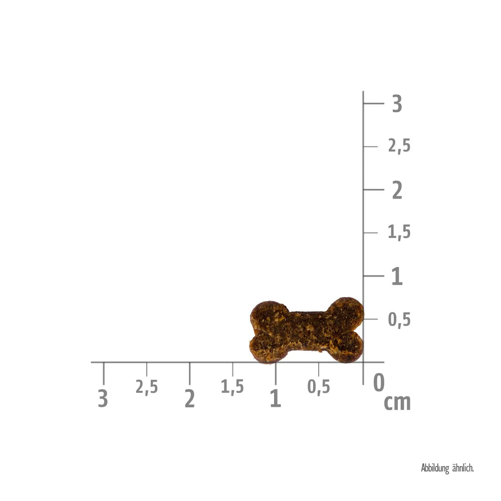 Bild von der Größe vom Snack des Produktes: Brit Hund Premium Soft Functional Snack Antistress für Anti-Stress - Shrimps Hemp Garnele mit Hanf
