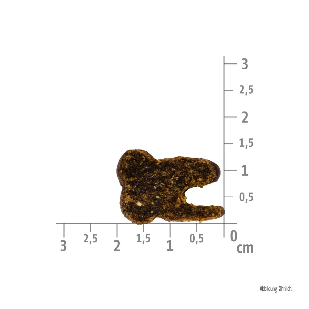 Bild von der Größe vom Snack des Produktes: Brit Hund Premium Soft Functional Snack Dental für Zähne - Venison Rosemary Hirsch mit Rosmarin