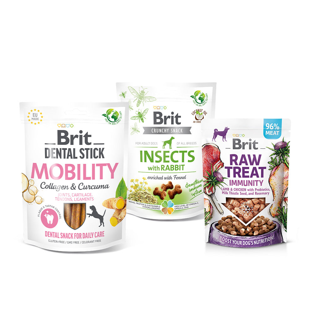 Bild vom Produkt: Brit Hund Premium Snackbox - 3 unterschiedliche Sorten Snacks in einer Box