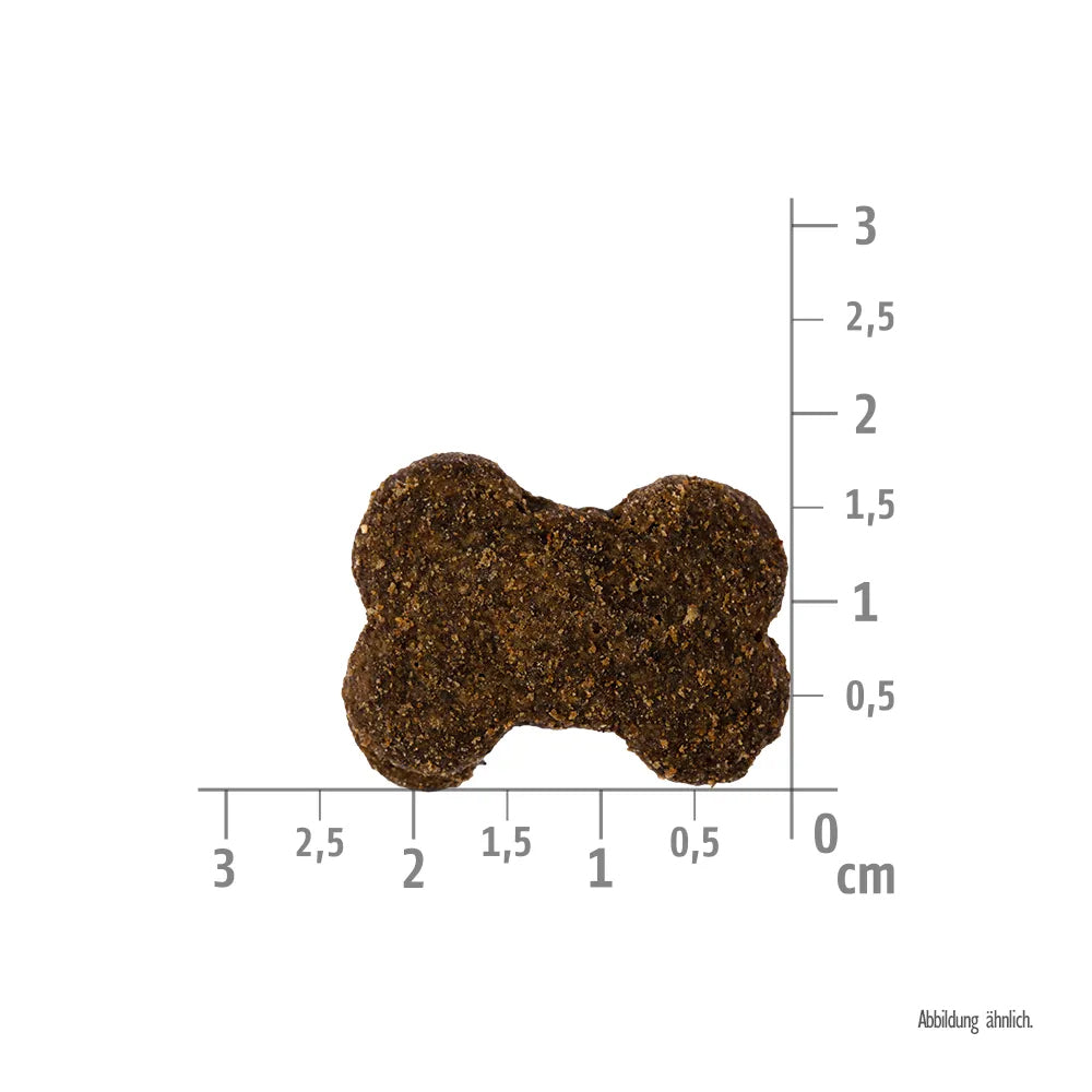 Bild von der Größe der Snacks des Produktes: Brit Hund Premium Crunchy Snacks Insects Insekten Rabbit with Fennel Kaninchen mit Fenchel