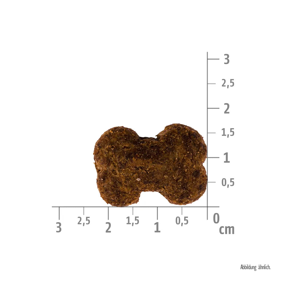 Bild von der Größe der Snacks des Produktes: Brit Hund Premium Crunchy Snacks Insects Insekten Turkey with Apple Truthahn mit Apfel