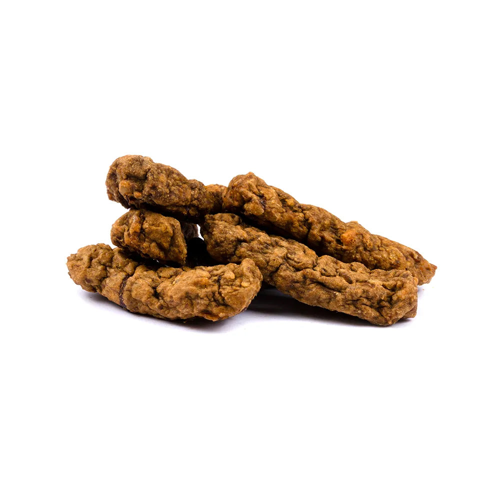 Bild von mehreren Snacks des Produktes: Brit Hund Premium Meaty Jerky Snack Luftgetrocknete Fleischriegel Lamb Lamm