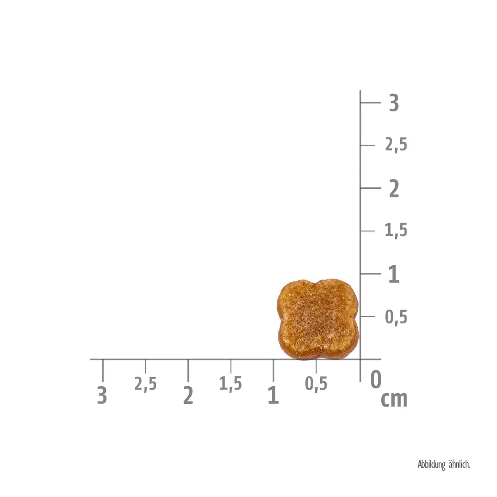 Bild von der Größe vom Snack des Produktes: Brit Hund Premium Soft Training Snack für Hunde kleiner Rassen S - Chicken Huhn