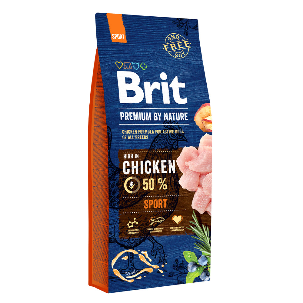 Bild vom Produkt: Brit Hund Premium by Nature Trockenfutter für adulte aktive Hunde Sport - Chicken Huhn 15kg