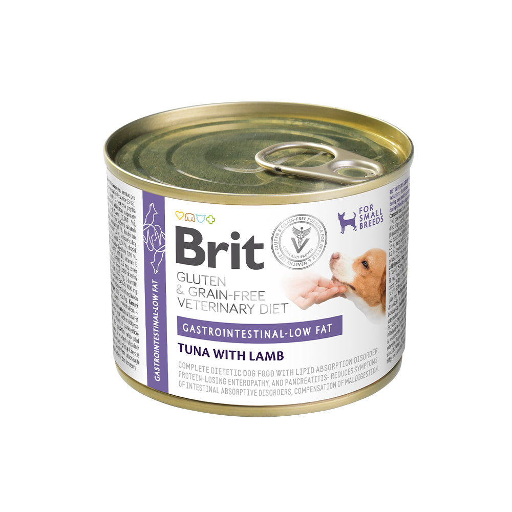 Bild vom Produkt: Brit Premium veterinär Diät Nassfutter Dose für adulte Hunde - Thunfisch und Lamm - Gastrointestinal Low Fat Magen-Darm 200g