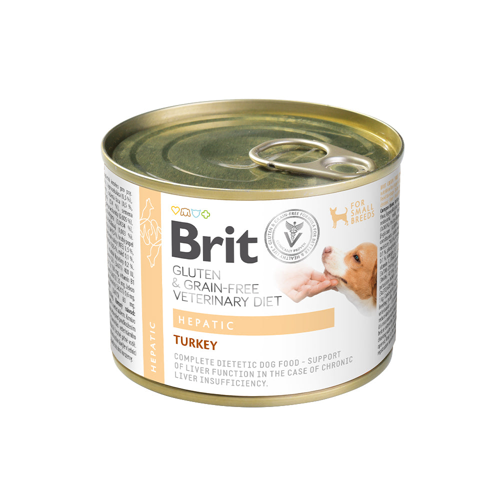 Bild vom Produkt: Brit Premium veterinär Diät Nassfutter Dose für adulte Hunde - Truthahn mit Erbsen - Hepatic Leber 200g