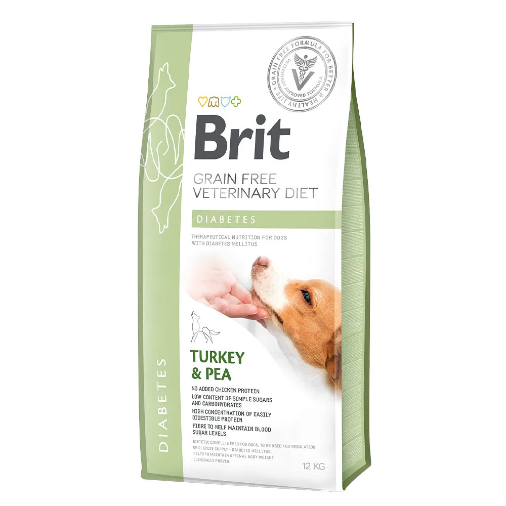 Bild vom Produkt: Brit Premium veterinär Diät Trockenfutter für adulte Hunde - Turkey with Peas Truthahn mit Erbsen- Diabetes 12kg