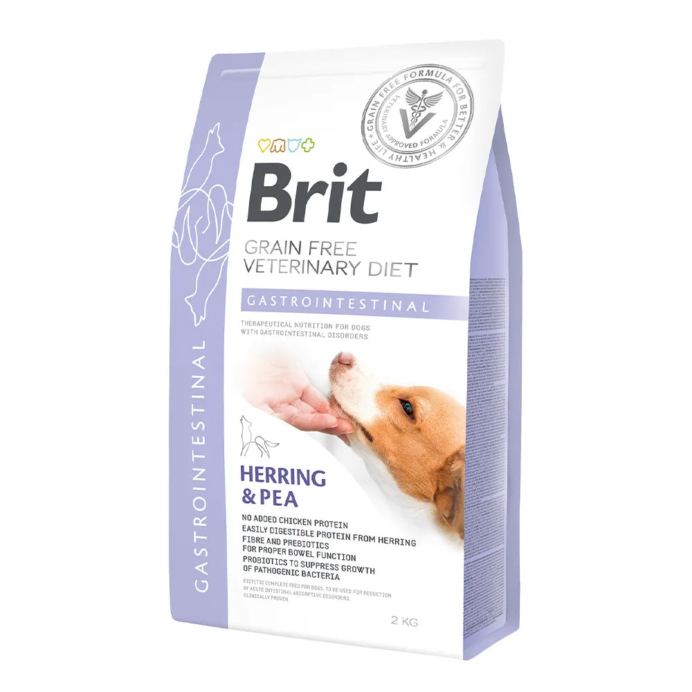 Bild vom Produkt: Brit Premium veterinär Diät Trockenfutter für adulte Hunde - Herring with Peas Hering mit Erbsen - Gastrointestinal Magen-Darm 2kg