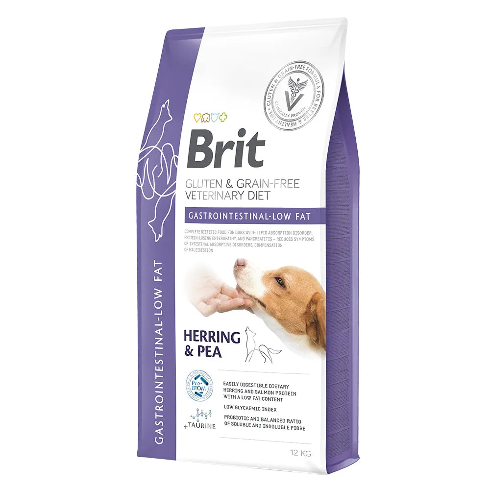 Bild vom Produkt: Brit Premium veterinär Diät Trockenfutter für adulte Hunde - Herring with Peas Hering mit Erbsen - Gastrointestinal-Low Fat Magen-Darm 12kg