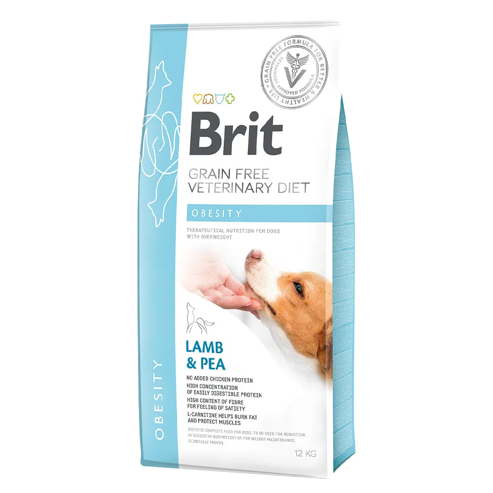 Bild vom Produkt: Brit Premium veterinär Diät Trockenfutter für adulte Hunde - Lamb with Peas Lamm mit Erbsen- Obesity Übergewicht 12kg