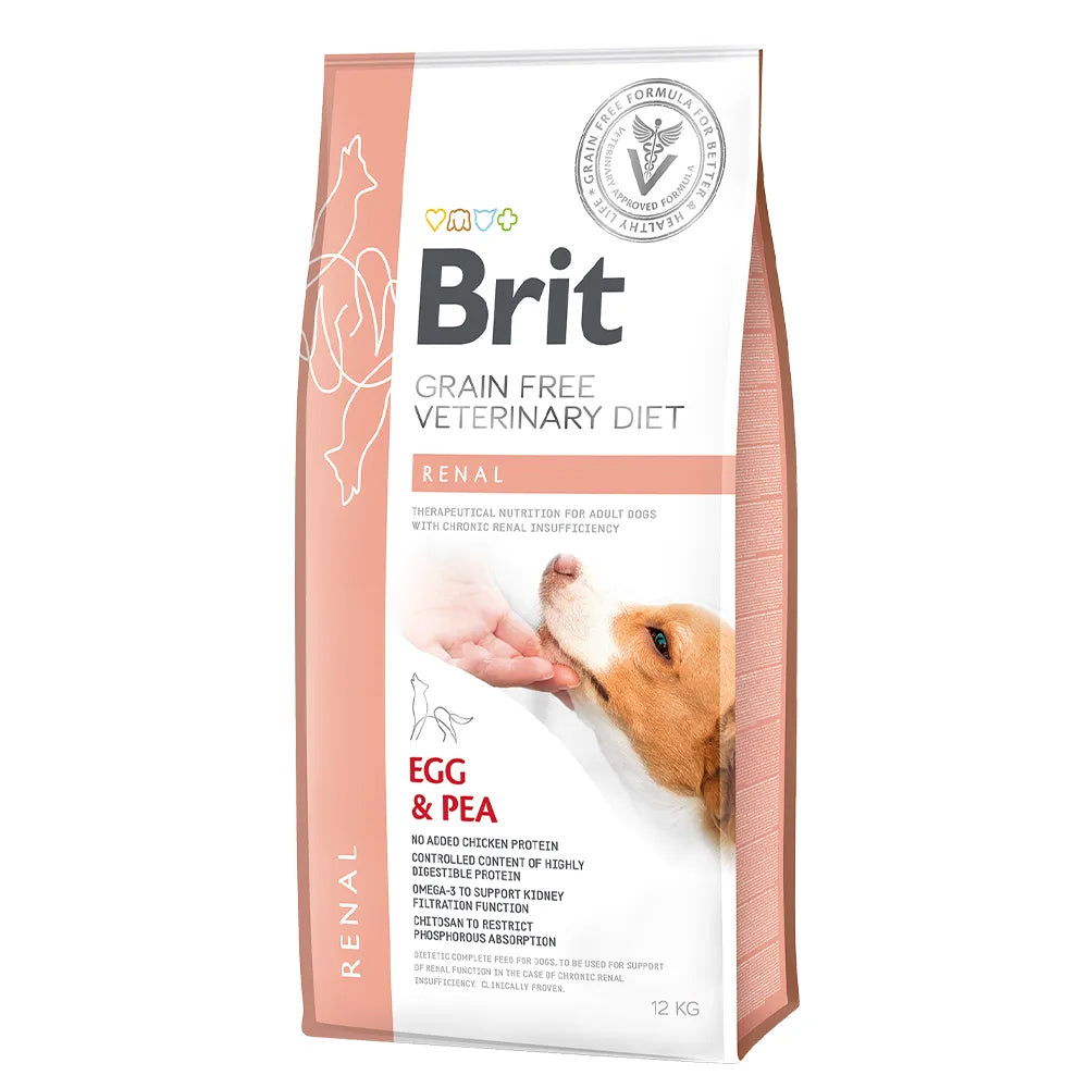 Bild vom Produkt: Brit Premium veterinär Diät Trockenfutter für adulte Hunde - Egg with Peas Ei mit Erbsen - Renal Niere 12kg