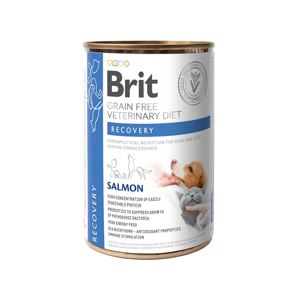 Bild vom Produkt: Brit Premium veterinär Diät Nassfutter Dose für adulte Katzen und Hunde - Lachs - Recovery Regeneration Rekonvaleszens 400g