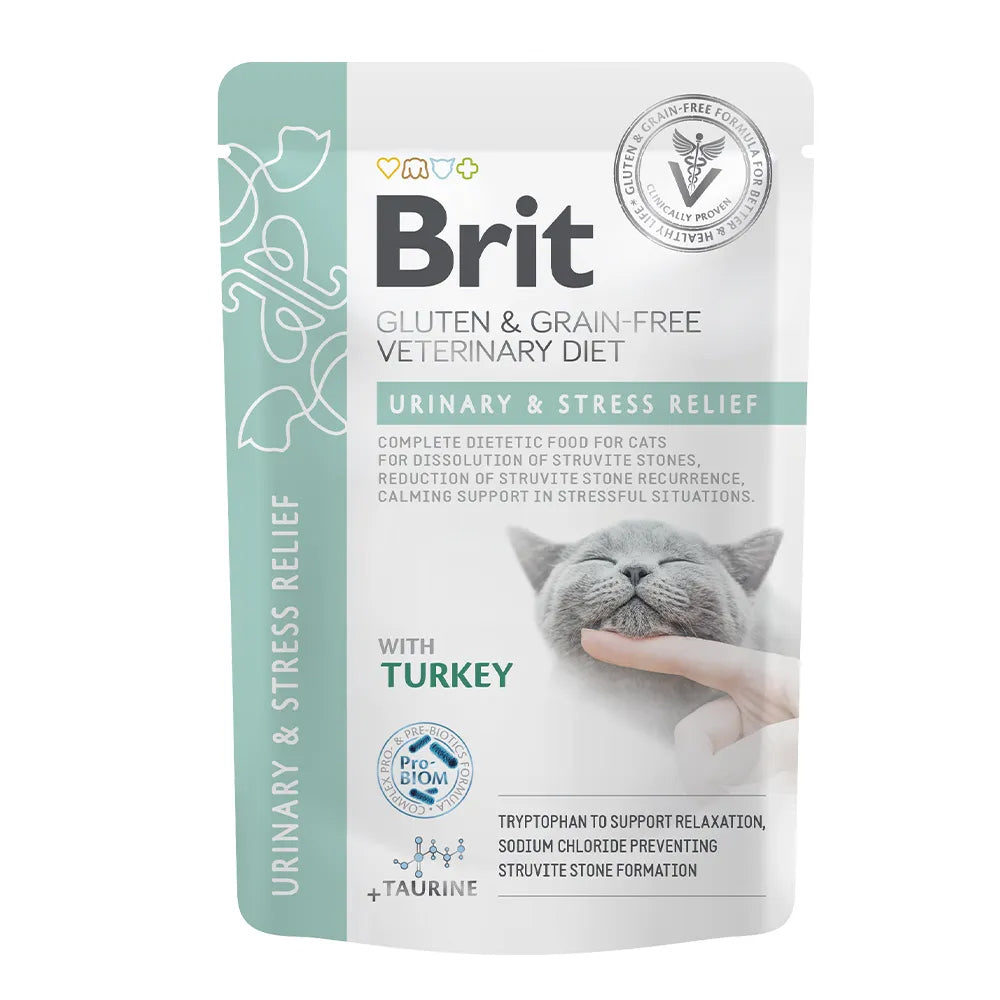 Bild vom Produkt: Brit Premium veterinär Diät Nassfutter Pouch in Soße für adulte Katzen - Truthahn - Urinary & Stress Relief Harnwege & Anti Stress 85g