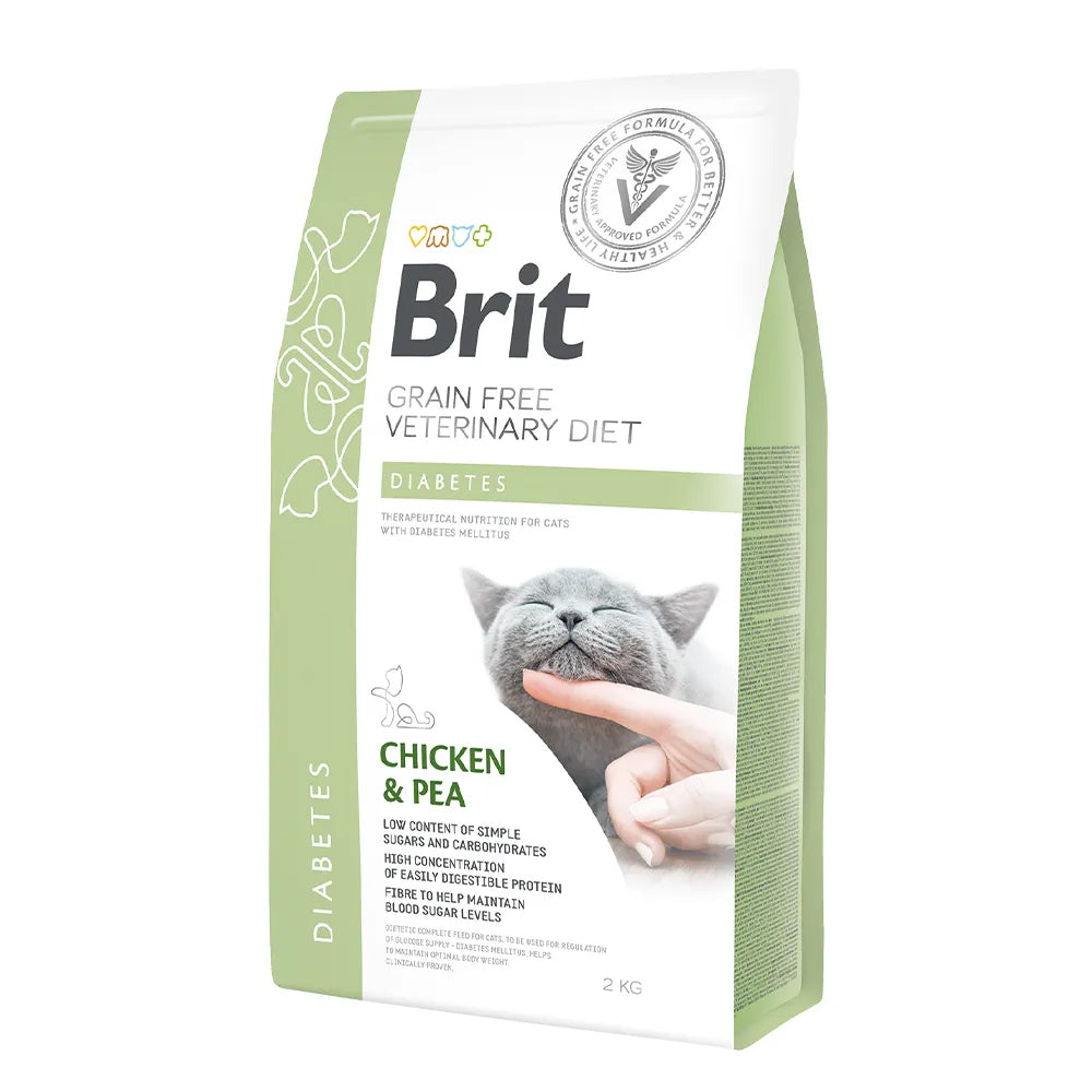 Bild vom Produkt: Brit Premium veterinär Diät Trockenfutter für adulte Katzen - Chicken & Peas Huhn mit Erbsen - Diabetes 2kg