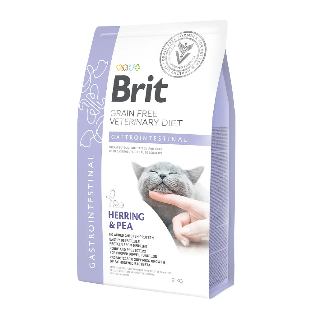 Bild vom Produkt: Brit Premium veterinär Diät Trockenfutter für adulte Katzen - Herring & Peas Hering mit Erbsen - Gastrointestinal Magen-Darm 2kg