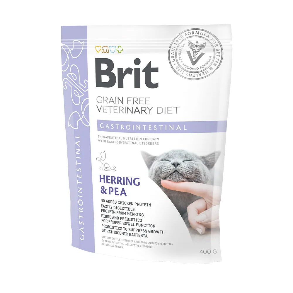 Bild vom Produkt: Brit Premium veterinär Diät Trockenfutter für adulte Katzen - Herring & Peas Hering mit Erbsen - Gastrointestinal Magen-Darm 400g