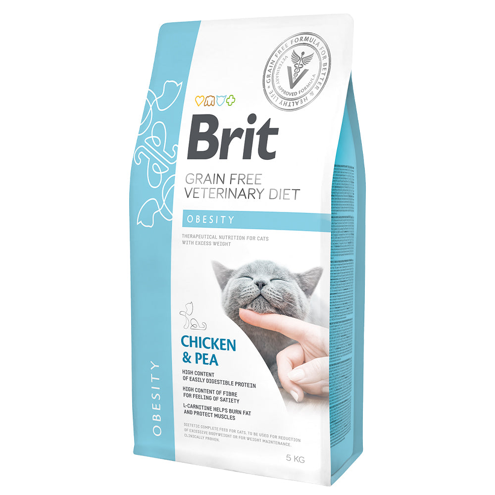Bild vom Produkt: Brit Premium veterinär Diät Trockenfutter für adulte Katzen - Chicken & Peas Huhn mit Erbsen - Obesity Übergewicht 5kg