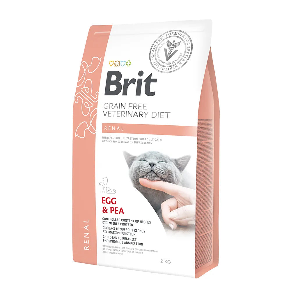 Bild vom Produkt: Brit Premium veterinär Diät Trockenfutter für adulte Katzen - Egg & Peas Ei mit Erbsen - Niere / Renal 2kg