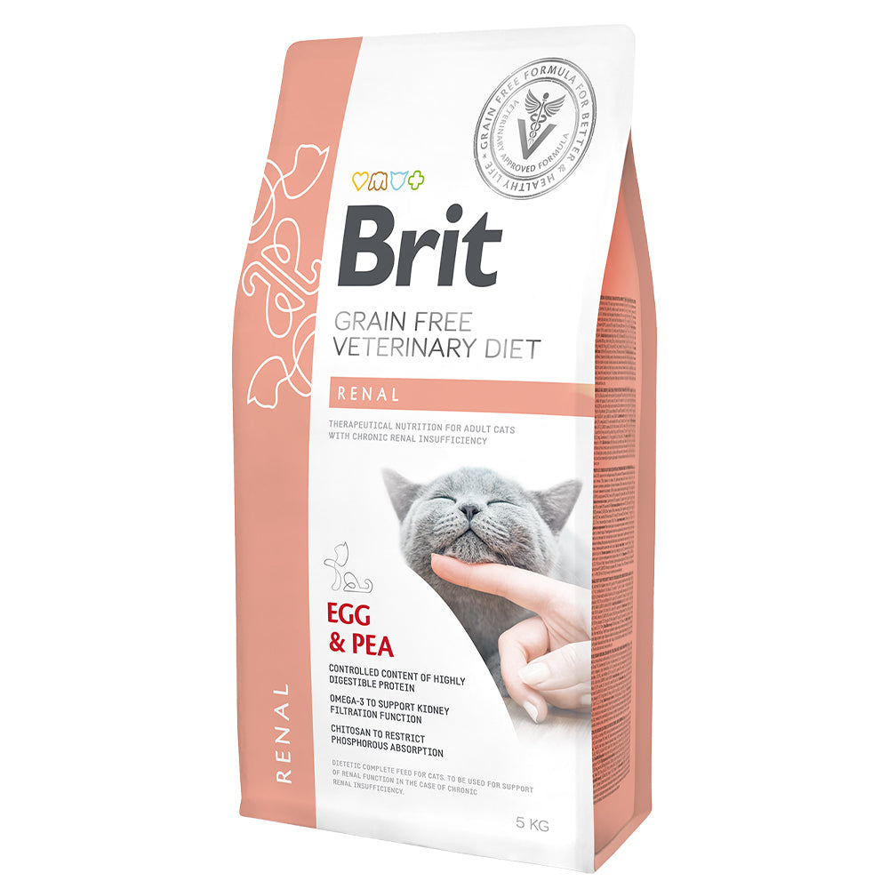 Bild vom Produkt: Brit Premium veterinär Diät Trockenfutter für adulte Katzen - Egg & Peas Ei mit Erbsen - Niere / Renal 5kg