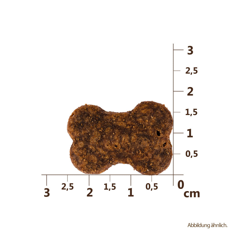 Bild von der Größe vom Snack des Produktes: Carnilove Premium Crunchy Snack Ostrich with Blackberries Strauß mit Brombeeren