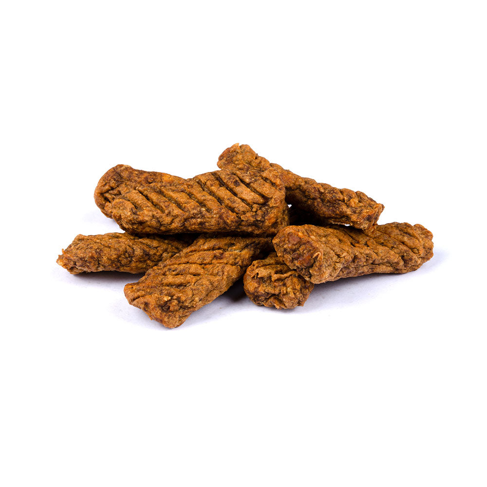 Bild von mehreren Snacks des Produktes: Carnilove Premium Luftgetrockneter Fleischriegel Snack Meat Jerky Chicken Quail Bar Huhn Wachtel