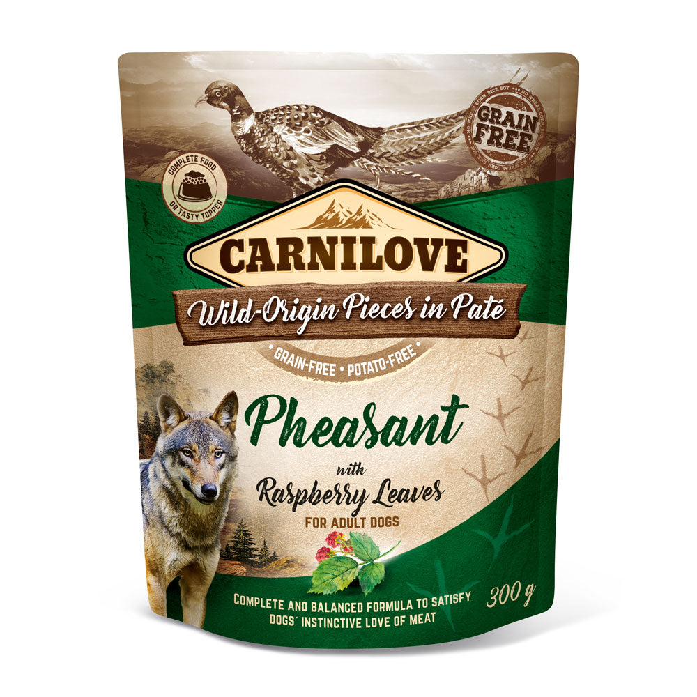 Bild vom Produkt: Carnilove Premium Nassfutter Pouch für adulte Hunde Pheasant with Rasberry Leaves Fasan mit Himbeerblättern 300g