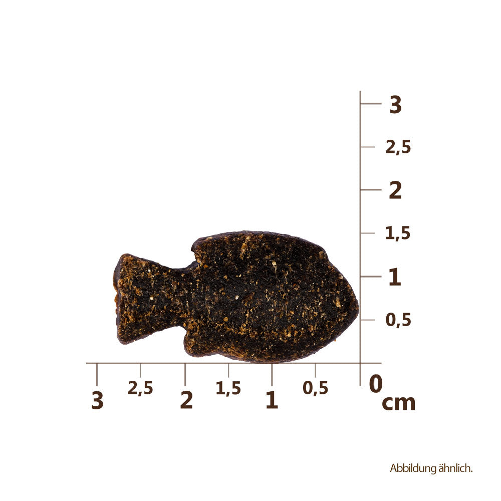 Bild von der Größe vom Snack des Produktes: Carnilove Premium Soft Snack Carp with Thyme Karpfen mit Thymian