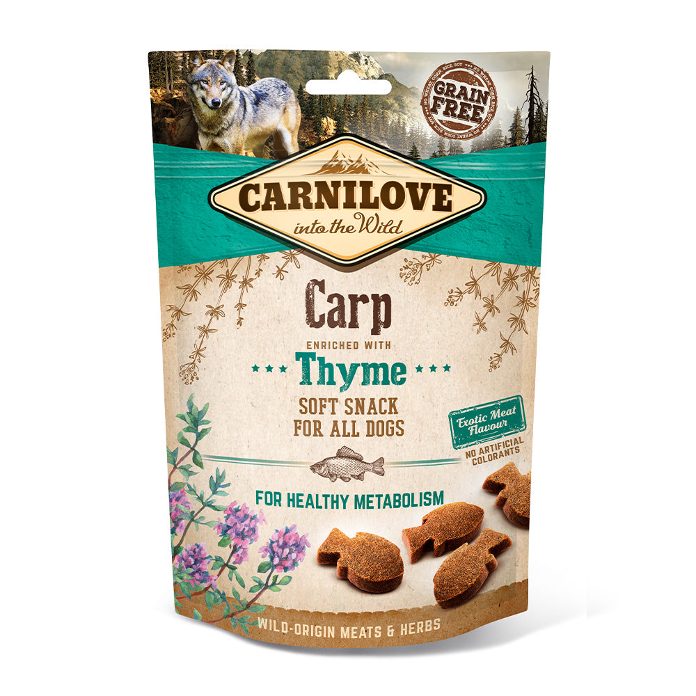 Bild vom Produkt: Carnilove Premium Soft Snack Carp with Thyme Karpfen mit Thymian 200g