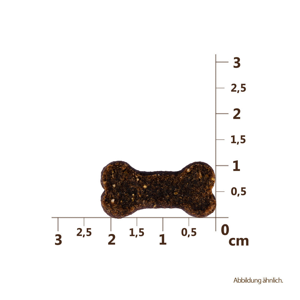 Bild von der Größe vom Snack des Produktes: Carnilove Premium Soft Snack Duck with Rosemary Ente mit Rosmarin