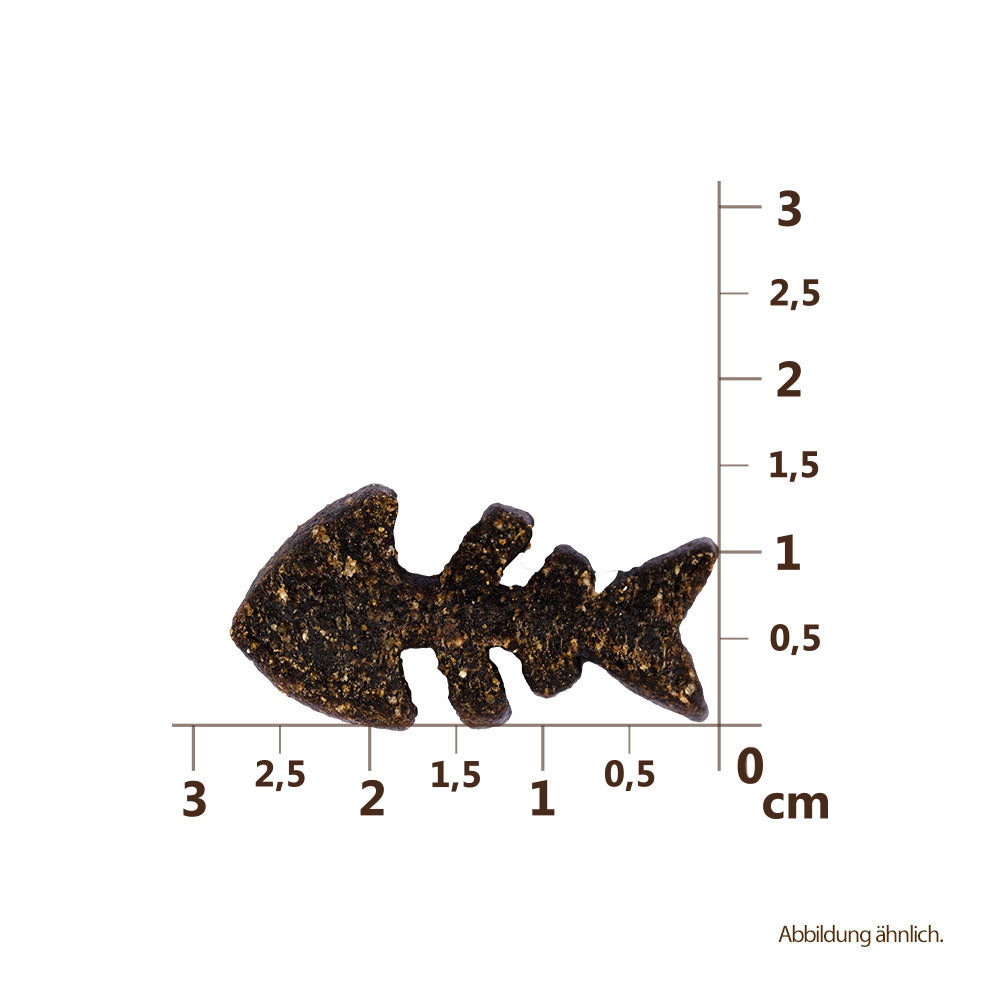 Bild von der Größe vom Snack des Produktes: Carnilove Premium Soft Snack Trout with Dill Forelle mit Dill