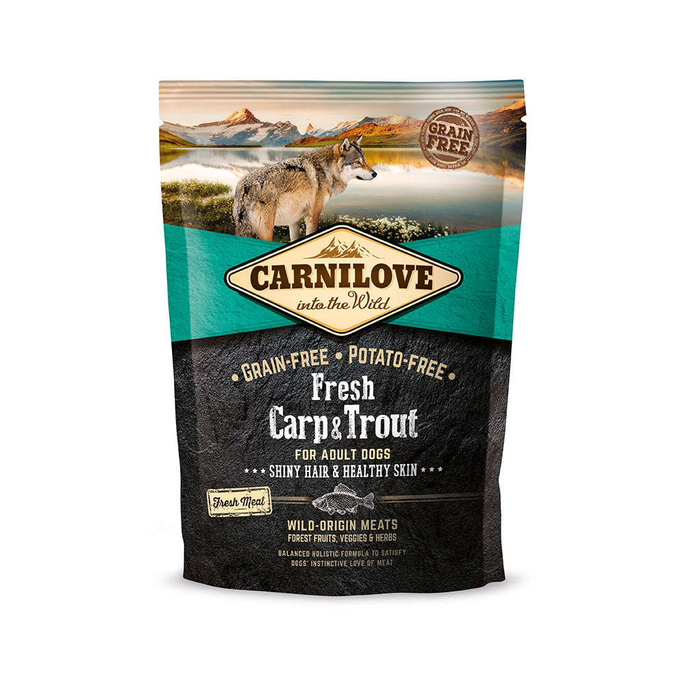 Bild vom Produkt: Carnilove Premium Trockenfutter Fresh für adulte Hunde Carp Trout Karpfen Forelle 1,5kg