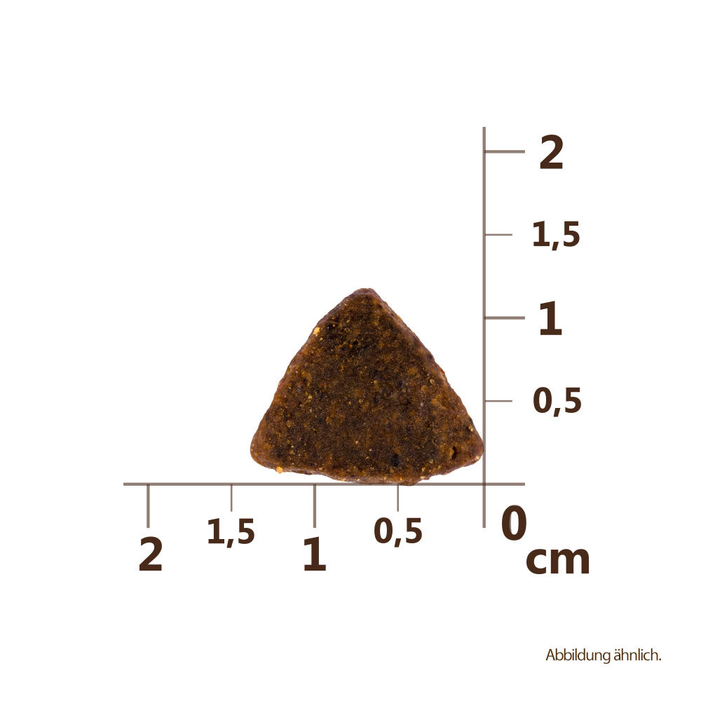 Bild von der Größe der Krokette des Produktes: Carnilove Premium Trockenfutter für adulte Hunde Salmon Lachs