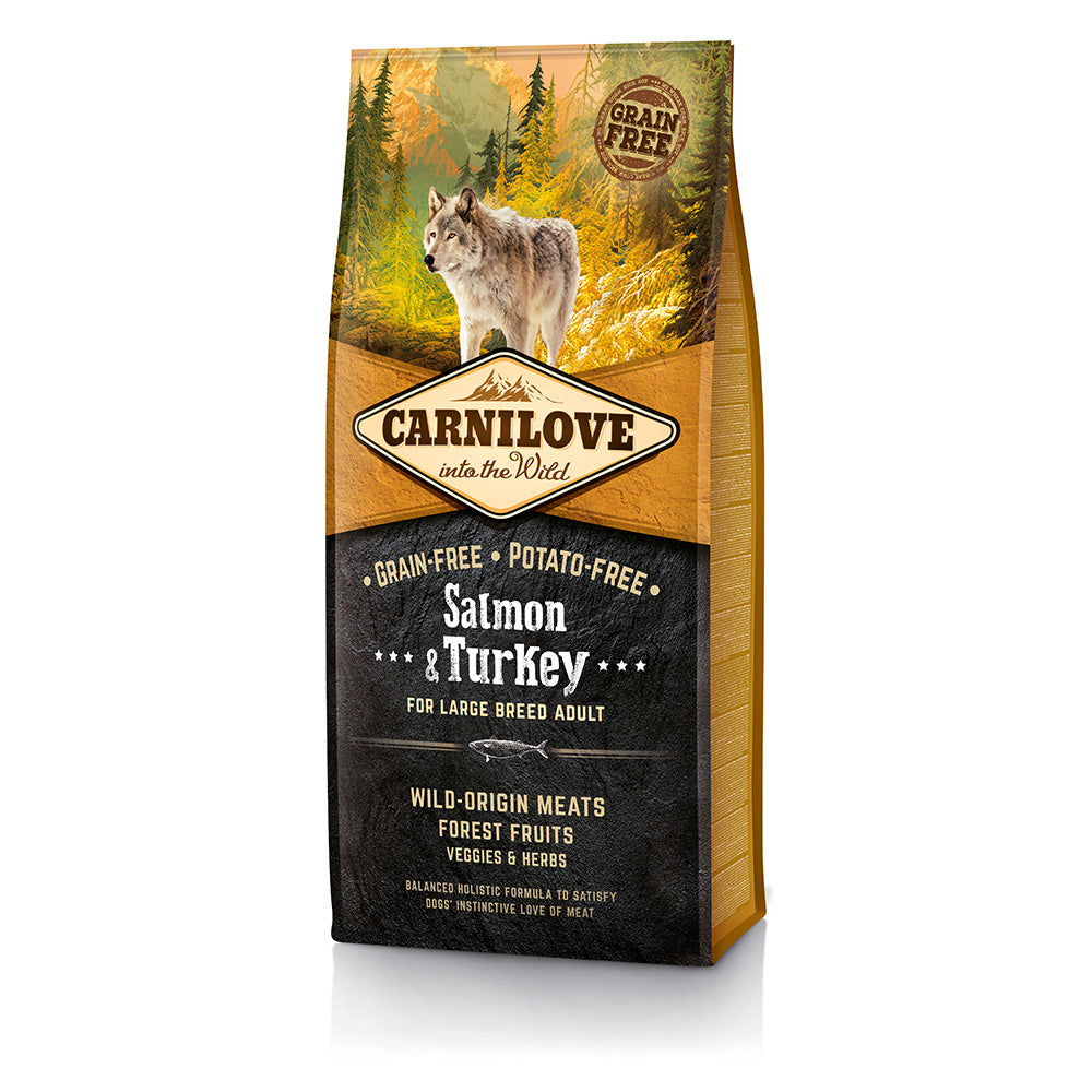 Bild vom Produkt: Carnilove Premium Trockenfutter für adulte Hunde großer Rassen Salmon and Turkey Lachs und Truthahn 12kg